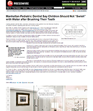 A newspaper article about manhattan pediatric dentist